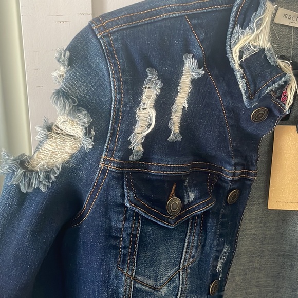 Machine Distressed Jean Jacket - Picture 2 of 6